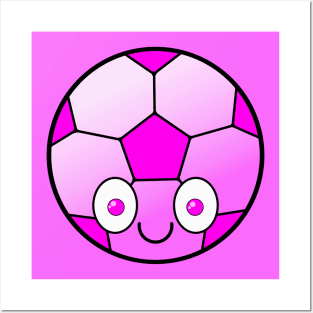 Smiling Soccer Ball Posters and Art